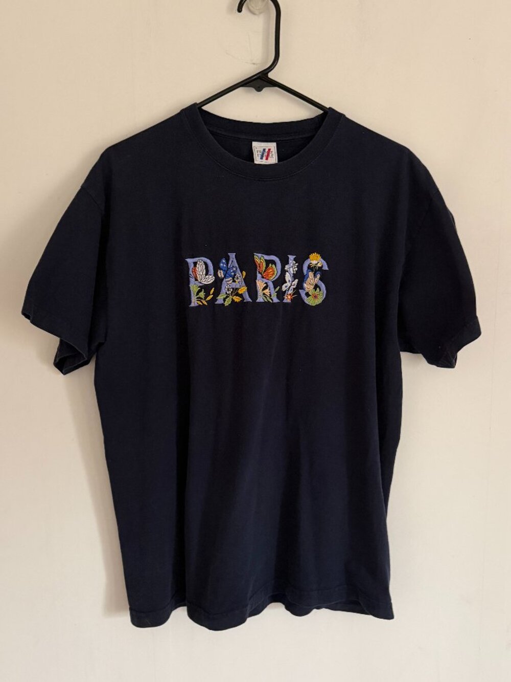 Vintage France Estelle Paris Blue Short Sleeve T Shirt Sz L